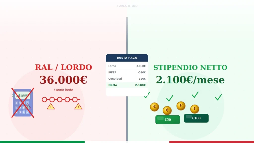 Differenza tra RAL e Stipendio Netto