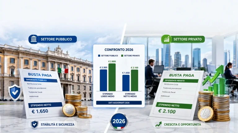 Stipendio Netto: Pubblico vs Privato 2026