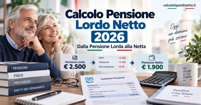 Calcolo Pensione Lordo Netto